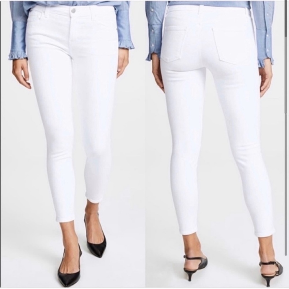 NWOT J Brand cropped white jeans size 27